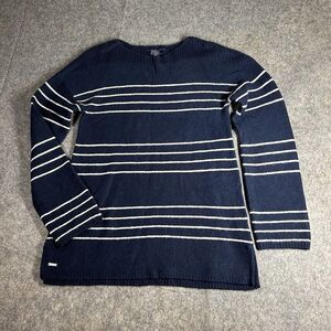 Joules Knitwear Sweater Womens 4 Alpaca Blend Navy White Striped Pullover